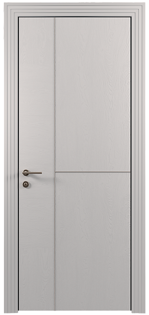 Межкомнатная дверь Tivoli Г-1, цвет - Серая эмаль по шпону (RAL 7047), Без стекла (ДГ)