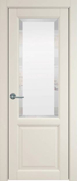Межкомнатная дверь Dinastia, цвет - Жемчужная эмаль (RAL 1013), Со стеклом (ДО)