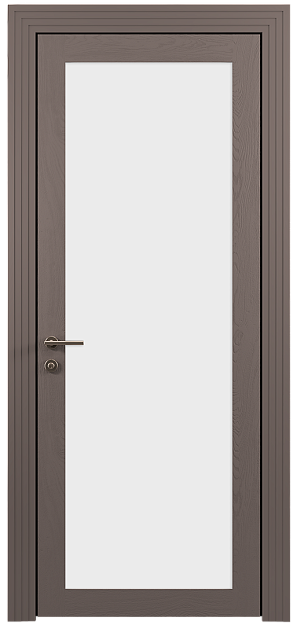 Межкомнатная дверь Tivoli З-1, цвет - Чёрный Базальт эмаль по шпону (RAL 040-30-05), Со стеклом (ДО)