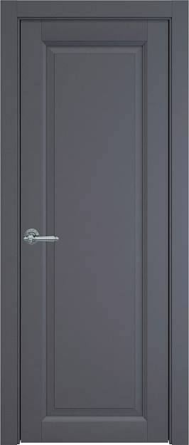 Межкомнатная дверь Domenica, цвет - Графитово-серая эмаль (RAL 7024), Без стекла (ДГ)
