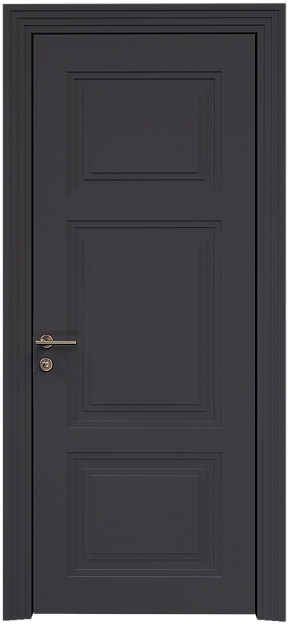 Межкомнатная дверь Siena Neo Classic Scalino, цвет - Черная эмаль по шпону (RAL 9004), Без стекла (ДГ)