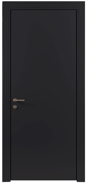 Межкомнатная дверь Tivoli К-1, цвет - Черная эмаль по шпону (RAL 9004), Без стекла (ДГ)