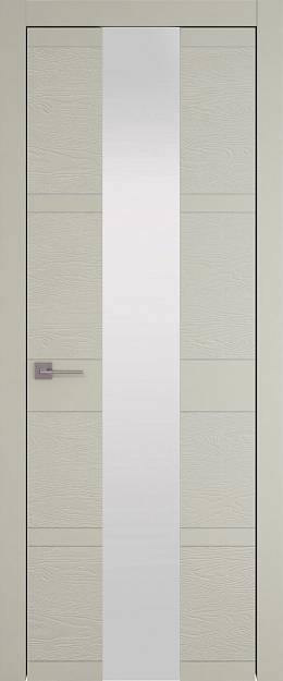 Межкомнатная дверь Tivoli Ж-2, цвет - Серо-оливковая эмаль-эмаль по шпону (RAL 7032), Со стеклом (ДО)