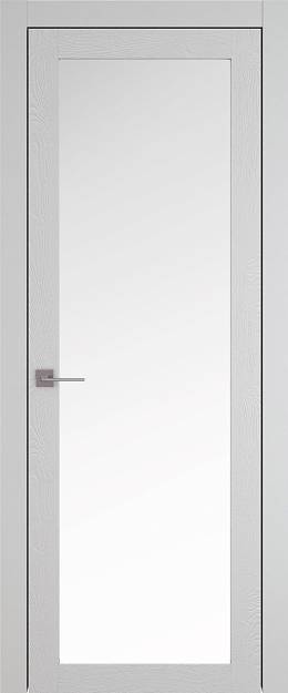 Межкомнатная дверь Tivoli З-5, цвет - Серая эмаль по шпону (RAL 7047), Со стеклом (ДО)