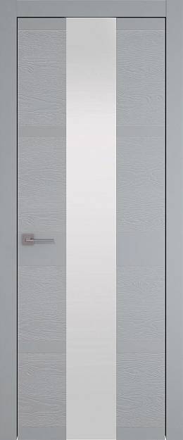 Межкомнатная дверь Tivoli Ж-2, цвет - Серебристо-серая эмаль-эмаль по шпону (RAL 7045), Со стеклом (ДО)
