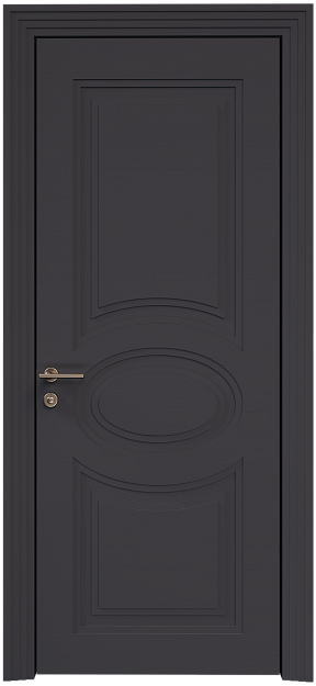 Межкомнатная дверь Florencia Neo Classic Scalino, цвет - Черная эмаль по шпону (RAL 9004), Без стекла (ДГ)